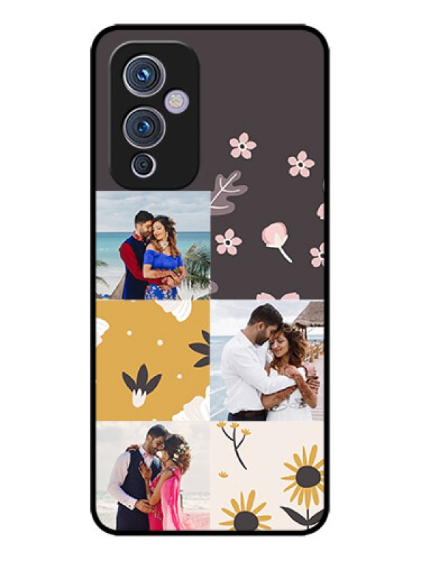 Custom OnePlus 9 5G Custom Metal Phone Case3 Images With Floral Design