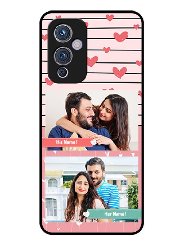 Custom OnePlus 9 5G Custom Metal Phone CasePhoto With Heart Design