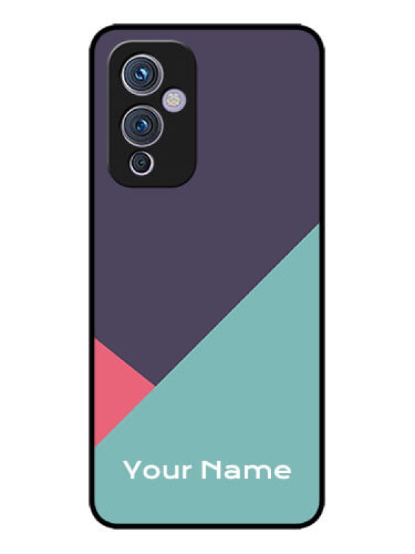 Custom OnePlus 9 5G Custom Metal Phone CaseTri Color Abstract Design