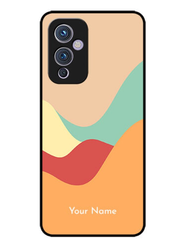 Custom OnePlus 9 5G Custom Metal Phone CaseOcean Waves Multi - Colour Design