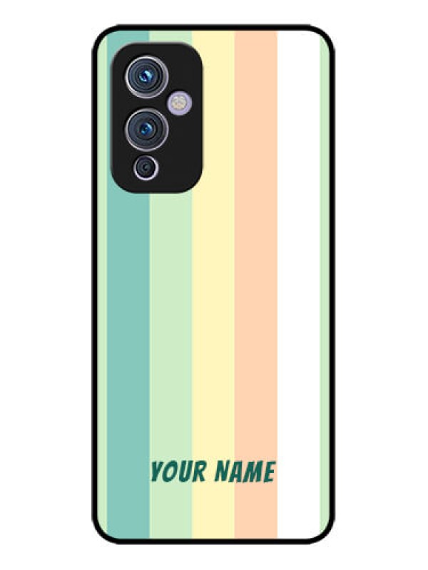 Custom OnePlus 9 5G Custom Metal Phone CaseMulti - Colour Stripes Design