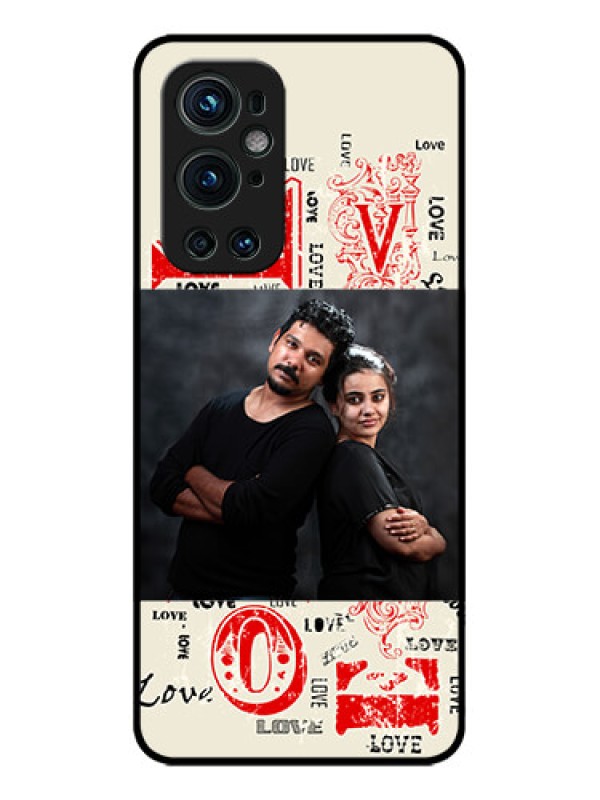 Custom OnePlus 9 Pro 5G Custom Metal Phone CaseTrendy Love Design Case