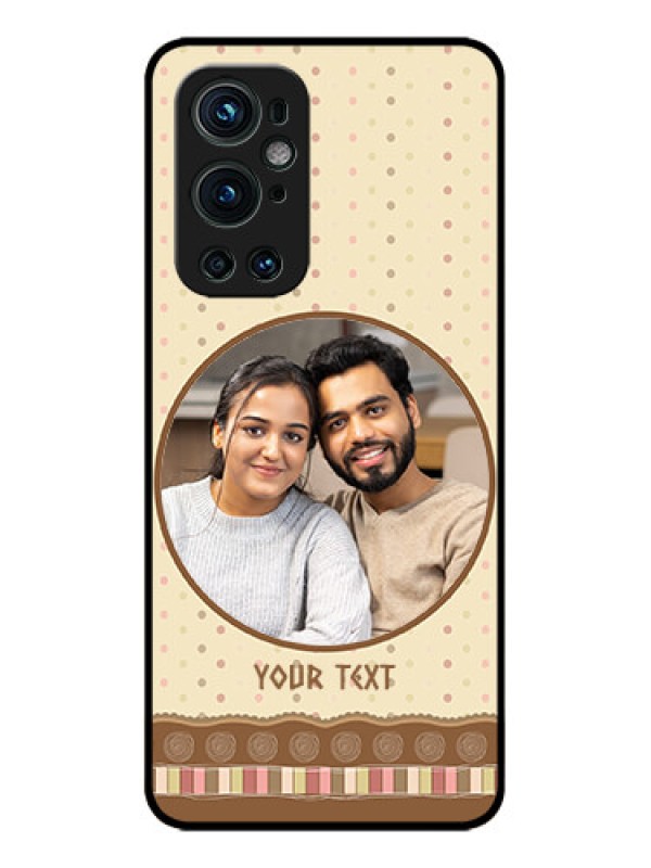Custom OnePlus 9 Pro 5G Custom Metal Phone CaseBrown Dotted Mobile Case Design