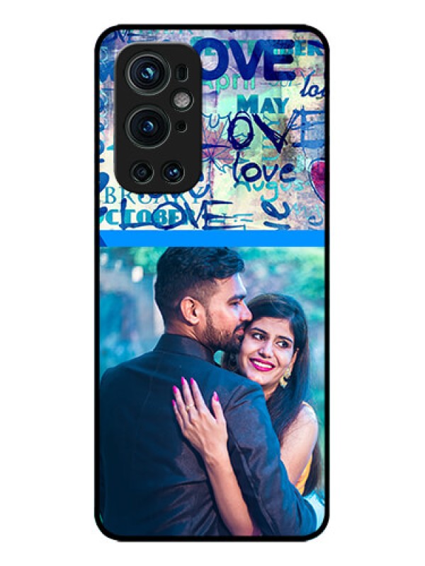 Custom OnePlus 9 Pro 5G Custom Metal Phone CaseColorful Love Design