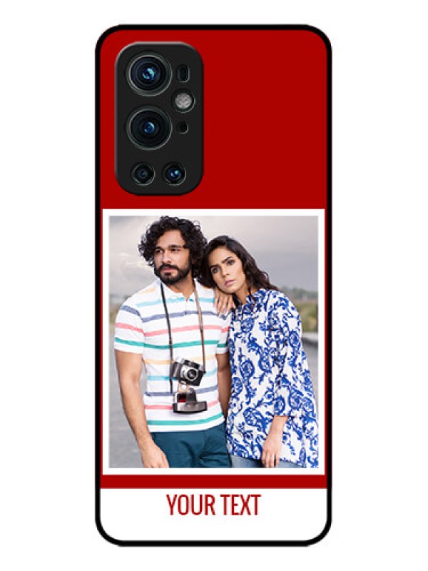 Custom OnePlus 9 Pro 5G Custom Metal Phone CaseRed Color Design