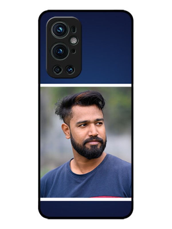 Custom OnePlus 9 Pro 5G Custom Metal Phone CaseSimple Royal Blue Design