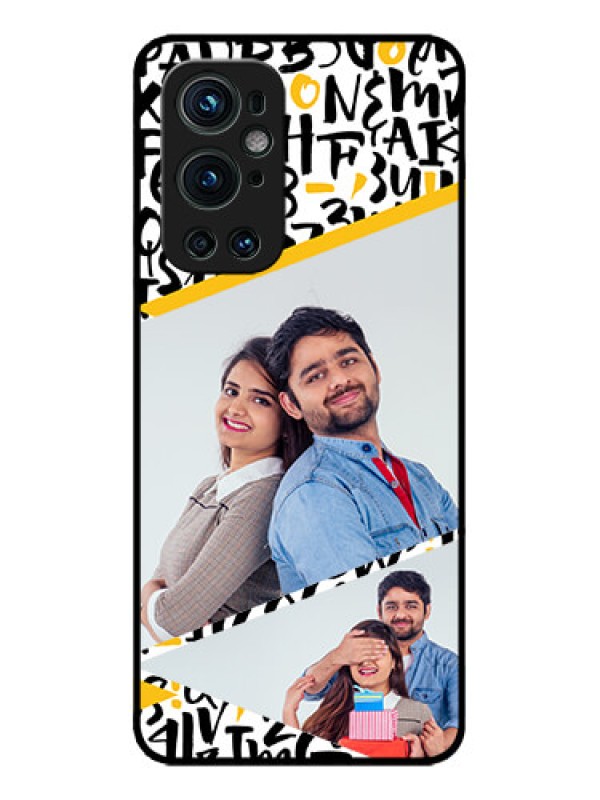 Custom OnePlus 9 Pro 5G Custom Metal Phone CaseLetters Pattern Design