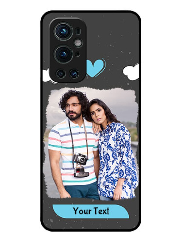 Custom OnePlus 9 Pro 5G Custom Metal Phone CaseSplashes With Love Doodles Design