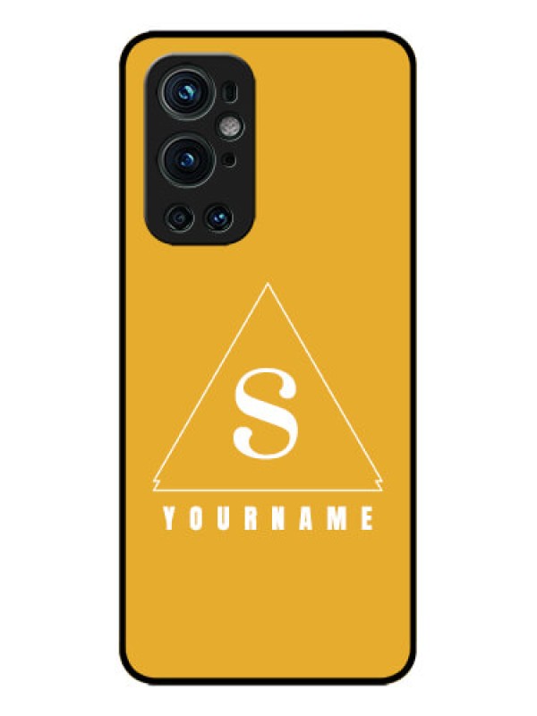 Custom OnePlus 9 Pro 5G Custom Metal Phone CaseSimple Triangle Design