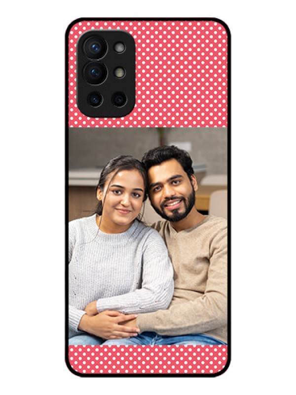 Custom OnePlus 9R 5G Custom Metal Phone CaseWhite Dotted Design