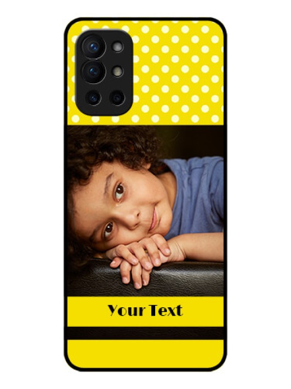 Custom OnePlus 9R 5G Custom Metal Phone CaseBright Yellow Case Design