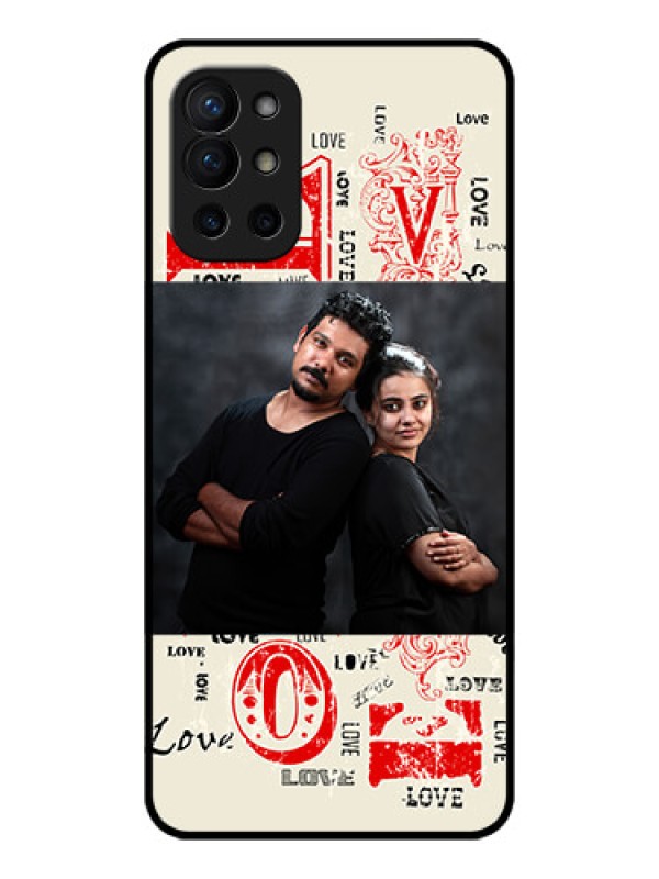 Custom OnePlus 9R 5G Custom Metal Phone CaseTrendy Love Design Case