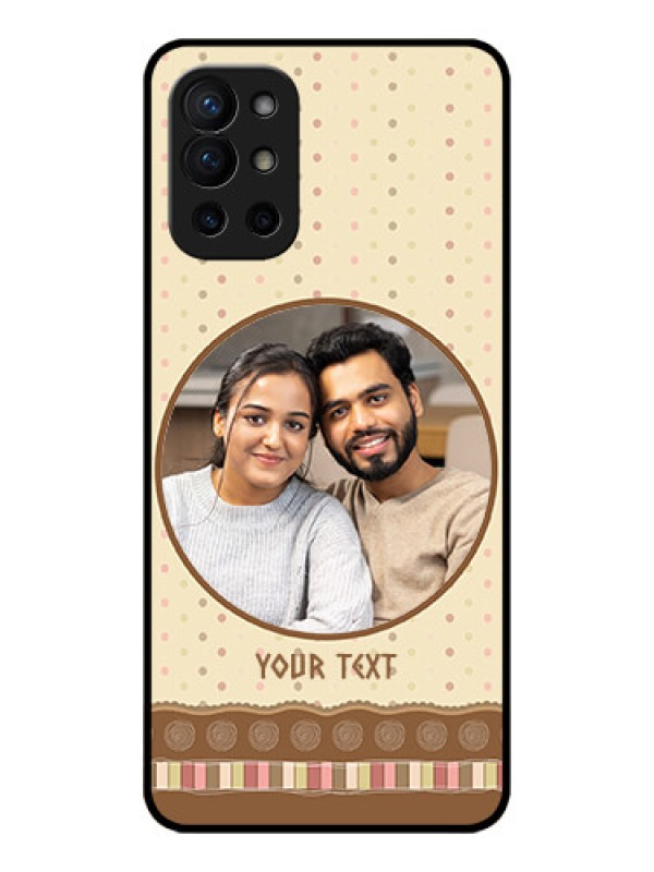 Custom OnePlus 9R 5G Custom Metal Phone CaseBrown Dotted Mobile Case Design