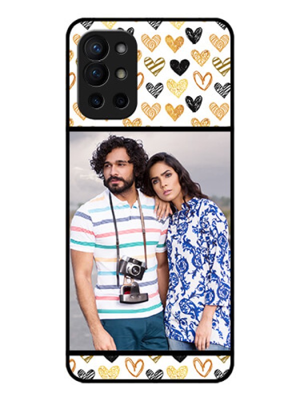 Custom OnePlus 9R 5G Custom Metal Phone CaseLove Symbol Design