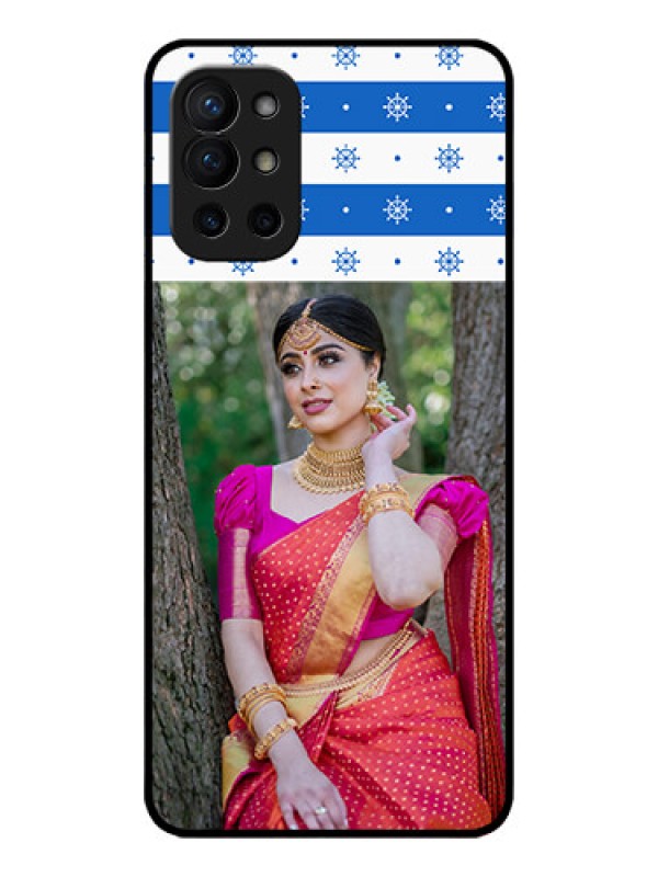 Custom OnePlus 9R 5G Custom Metal Phone CaseSnow Pattern Design