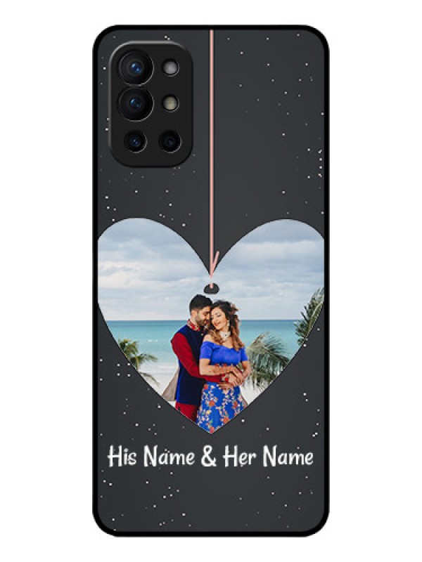Custom OnePlus 9R 5G Custom Metal Phone CaseHanging Heart Design