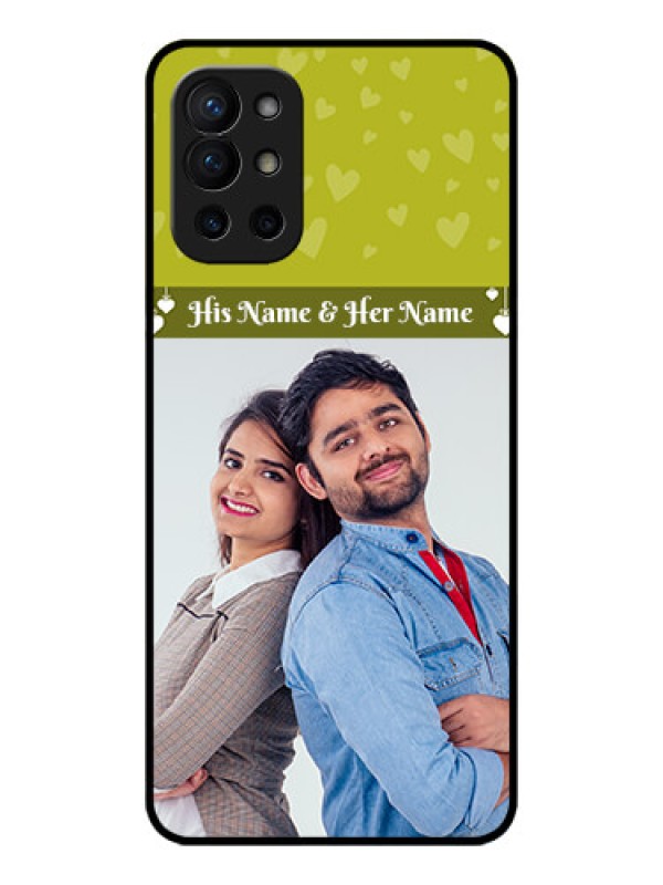 Custom OnePlus 9R 5G Custom Metal Phone CaseYou and Me Heart Design