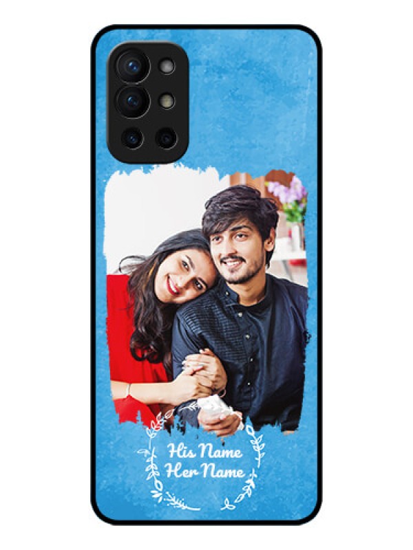 Custom OnePlus 9R 5G Custom Metal Phone CaseBlue Color Vintage Design