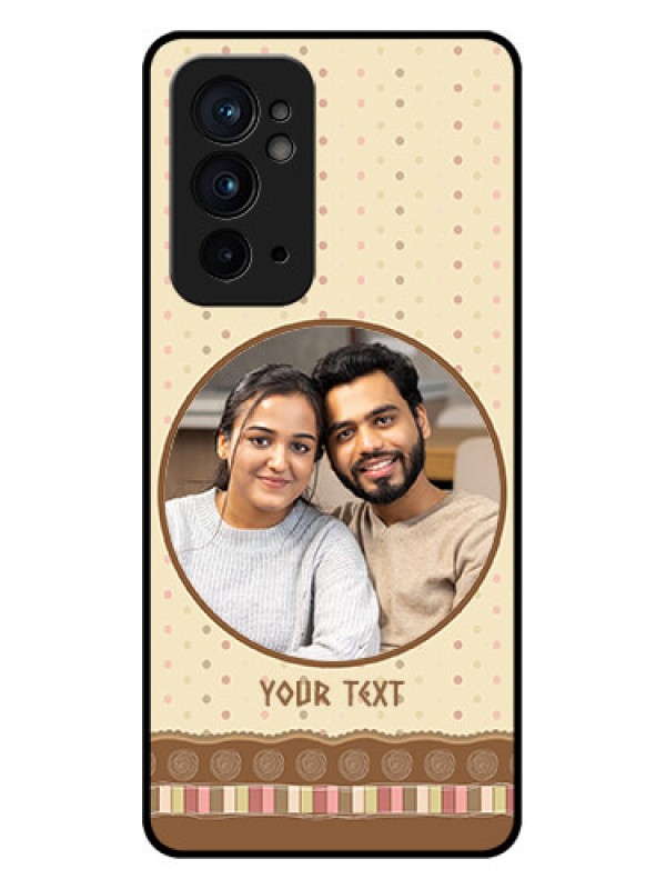 Custom OnePlus 9RT 5G Custom Metal Phone CaseBrown Dotted Mobile Case Design