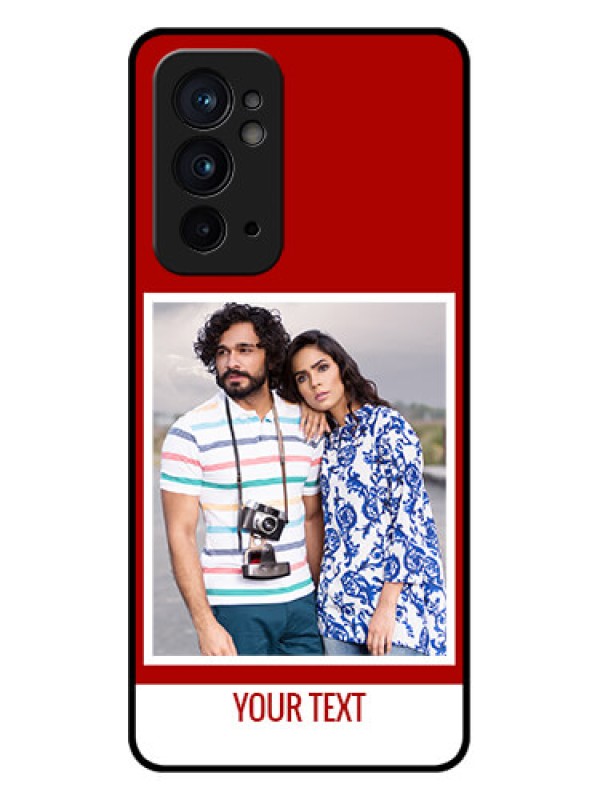 Custom OnePlus 9RT 5G Custom Metal Phone CaseRed Color Design