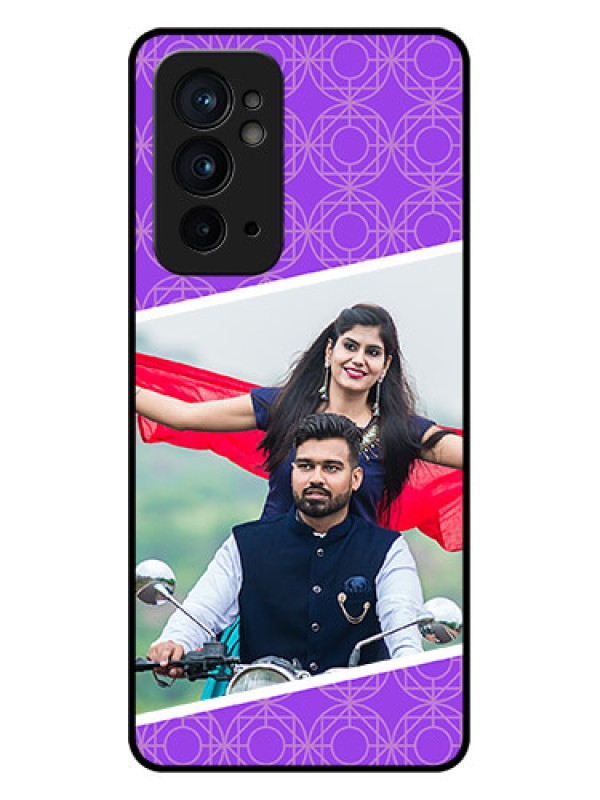 Custom OnePlus 9RT 5G Custom Metal Phone CaseViolet Color Pattern Design