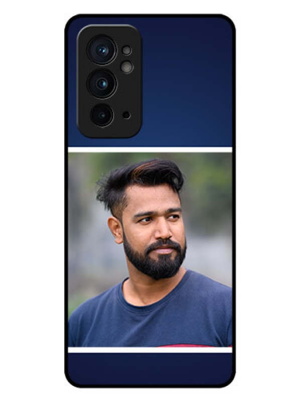 Custom OnePlus 9RT 5G Custom Metal Phone CaseSimple Royal Blue Design