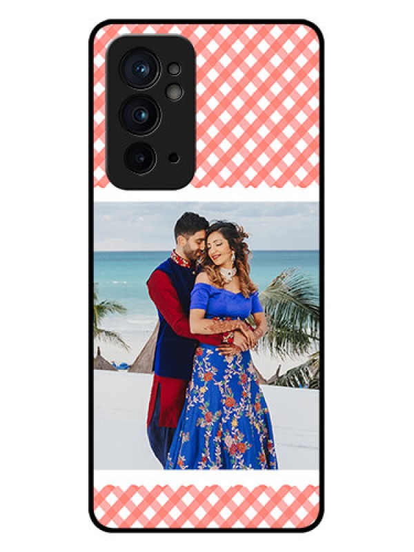 Custom OnePlus 9RT 5G Custom Metal Phone CasePink Pattern Design