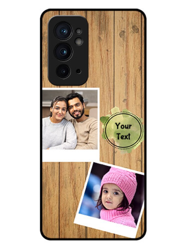 Custom OnePlus 9RT 5G Custom Metal Phone CaseWooden Texture Design
