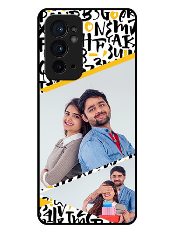 Custom OnePlus 9RT 5G Custom Metal Phone CaseLetters Pattern Design