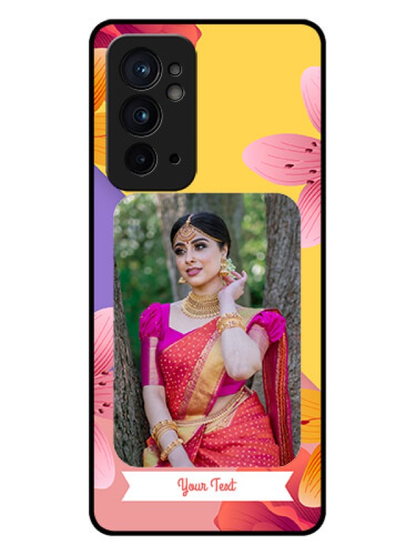 Custom OnePlus 9RT 5G Custom Metal Phone Case3 Image With Vintage Floral Design