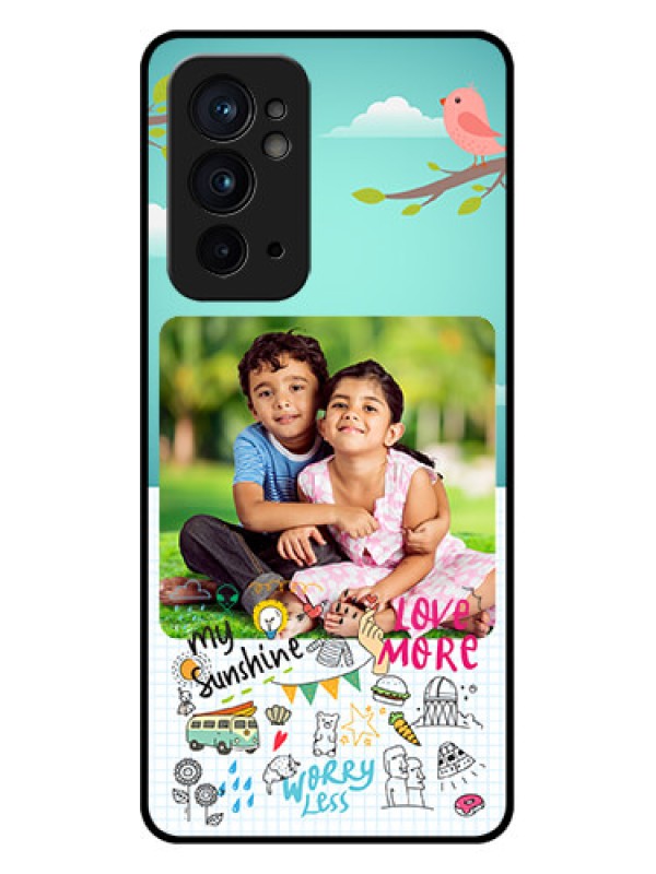 Custom OnePlus 9RT 5G Custom Metal Phone CaseDoodle Love Design