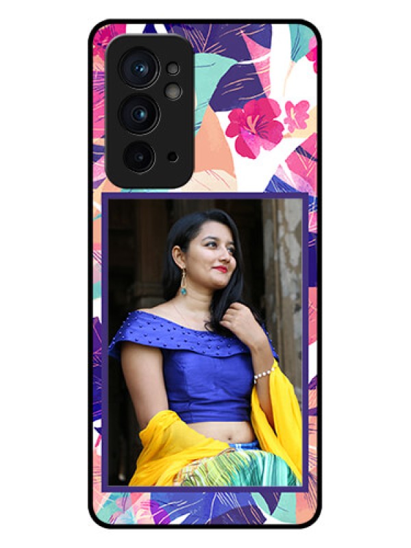 Custom OnePlus 9RT 5G Custom Metal Phone CaseAbstract Floral Design