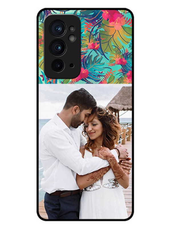 Custom OnePlus 9RT 5G Custom Metal Phone CaseWatercolor Floral Design