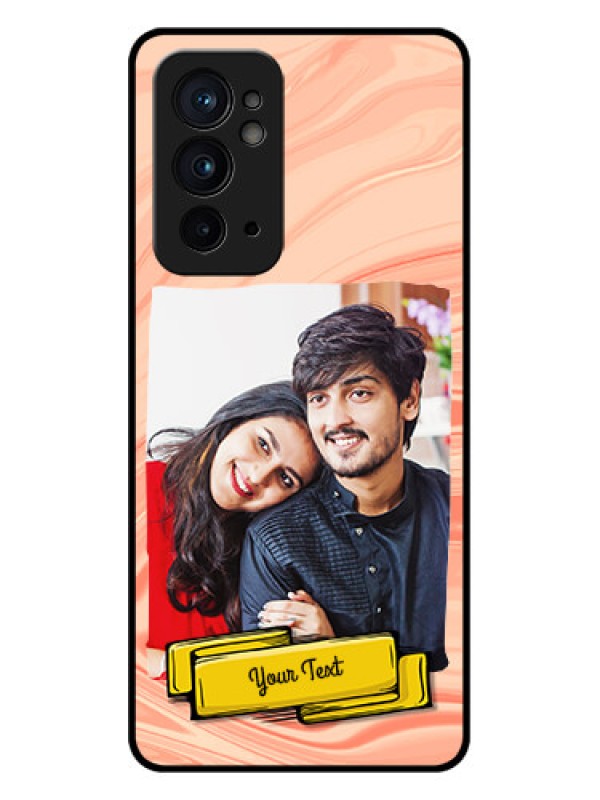 Custom OnePlus 9RT 5G Custom Metal Phone CaseMarble Texture Design