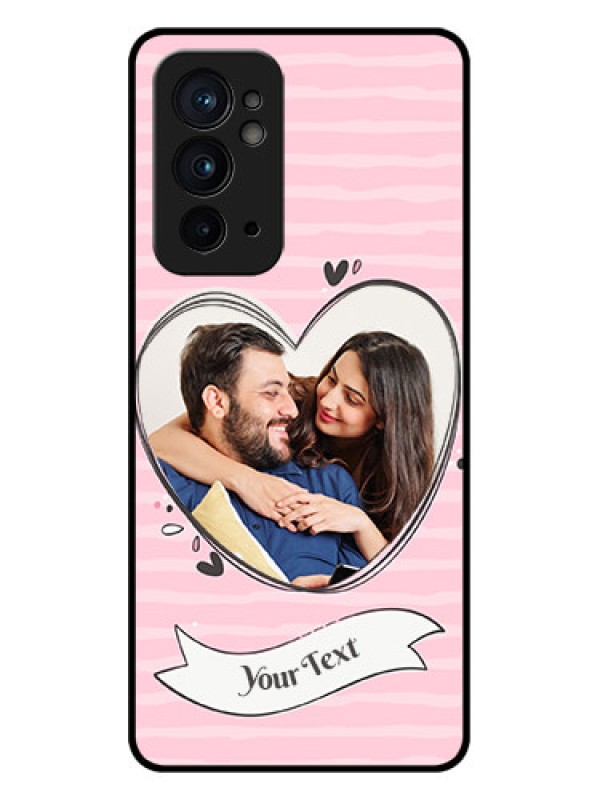 Custom OnePlus 9RT 5G Custom Metal Phone CaseVintage Heart Design