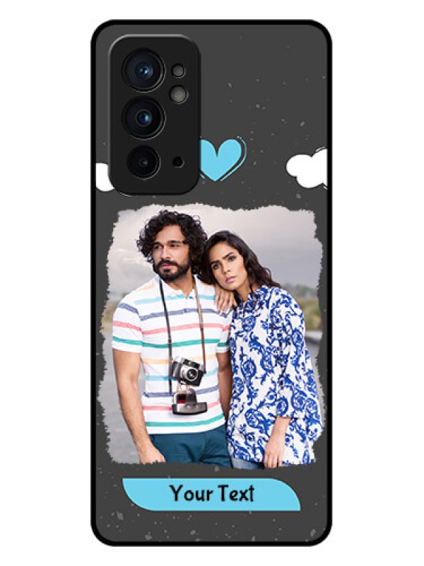Custom OnePlus 9RT 5G Custom Metal Phone CaseSplashes With Love Doodles Design