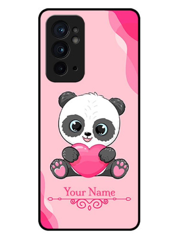 Custom OnePlus 9RT 5G Custom Metal Phone CaseCute Panda Design