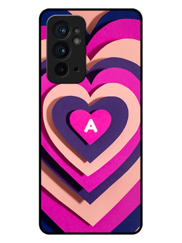 Custom OnePlus 9RT 5G Custom Metal Phone CaseCute Heart Pattern Design