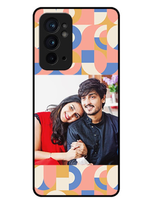 Custom OnePlus 9RT 5G Custom Metal Phone CaseSemi - Circle Maze Pattern Design