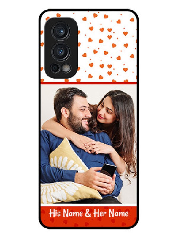 Custom OnePlus Nord 2 5G Custom Metal Phone CaseOrange Love Symbol Design