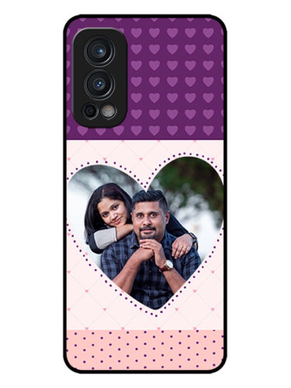 Custom OnePlus Nord 2 5G Custom Metal Phone CaseViolet Love Dots Design