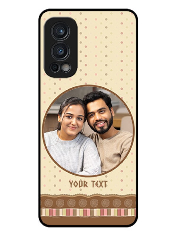 Custom OnePlus Nord 2 5G Custom Metal Phone CaseBrown Dotted Mobile Case Design