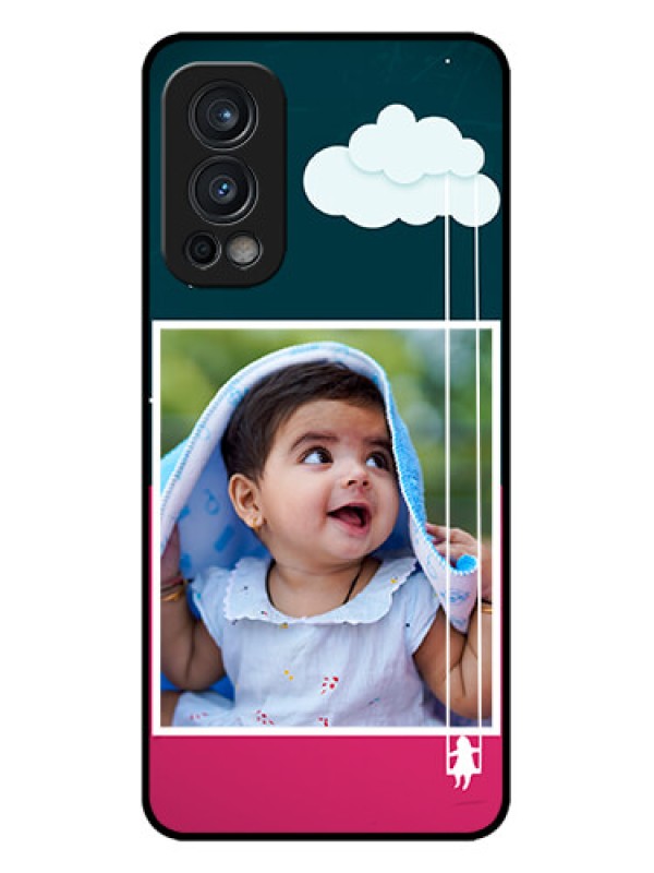 Custom OnePlus Nord 2 5G Custom Metal Phone CaseCute Girl With Cloud Design