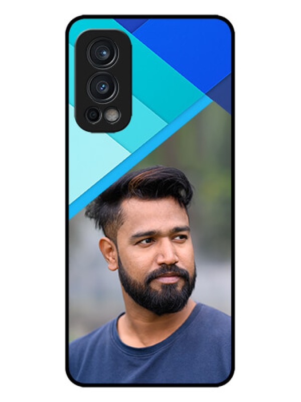 Custom OnePlus Nord 2 5G Custom Metal Phone CaseBlue Pattern Design