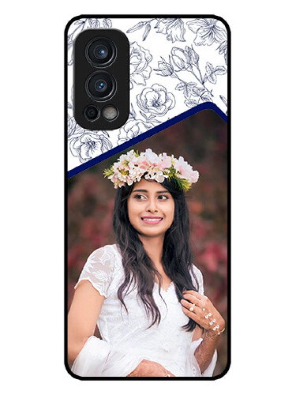 Custom OnePlus Nord 2 5G Custom Metal Phone CaseClassy Floral Design