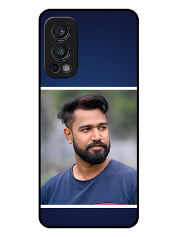 Custom OnePlus Nord 2 5G Custom Metal Phone CaseSimple Royal Blue Design