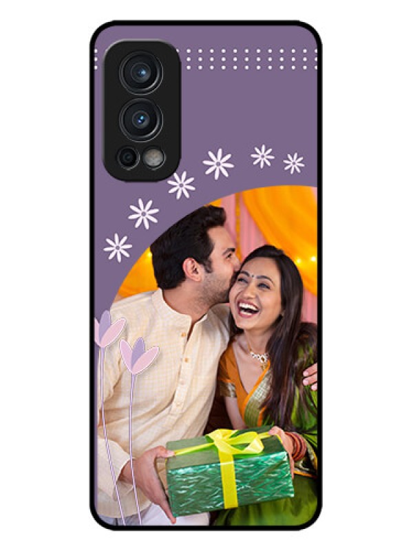 Custom OnePlus Nord 2 5G Custom Metal Phone CaseLavender Flowers Design