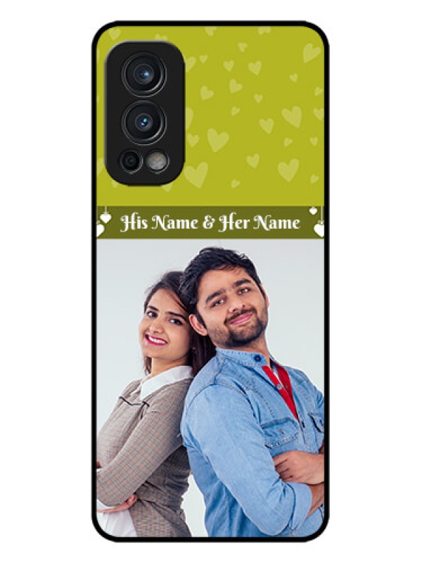 Custom OnePlus Nord 2 5G Custom Metal Phone CaseYou and Me Heart Design