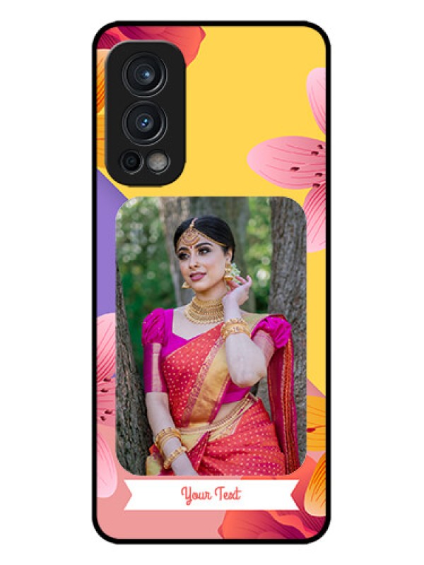 Custom OnePlus Nord 2 5G Custom Metal Phone Case3 Image With Vintage Floral Design