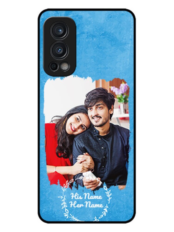 Custom OnePlus Nord 2 5G Custom Metal Phone CaseBlue Color Vintage Design